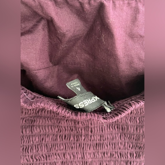 Express Deep Purple Ruffle Dress - Picture 3 of 4